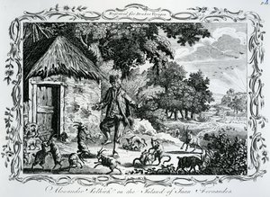 Alexander Selkirk en la Isla de Juan Fernández, publicado en 